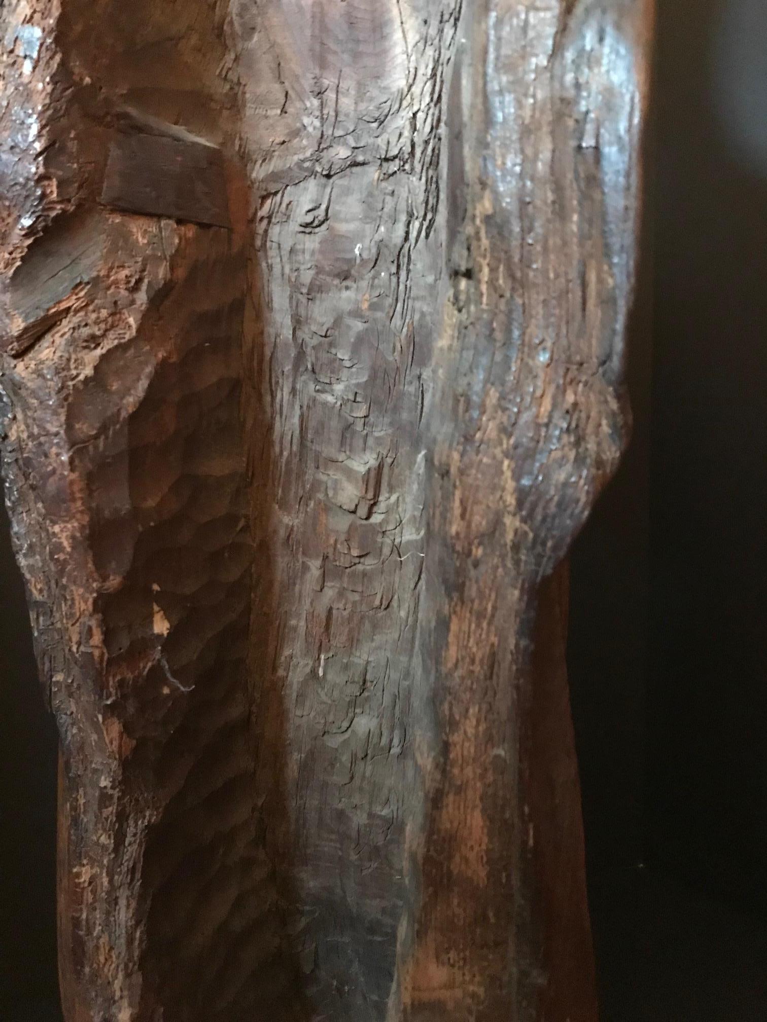 seltene englische Eichenskulptur der Jungfrau aus dem 15. Jahrhundert:: um 1450 6