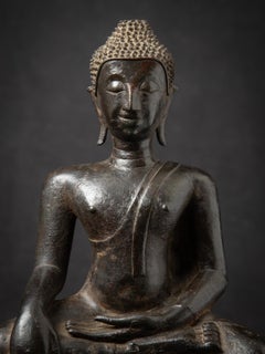 15th century Special antique bronze Thai Buddha statue from Thailand