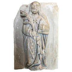 15th Century Stone Carving of Saint Apollonia