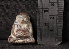 15th Century Thai Saenkajai Amulet in Custom 22k Gold Case, Rare, Finely Cast