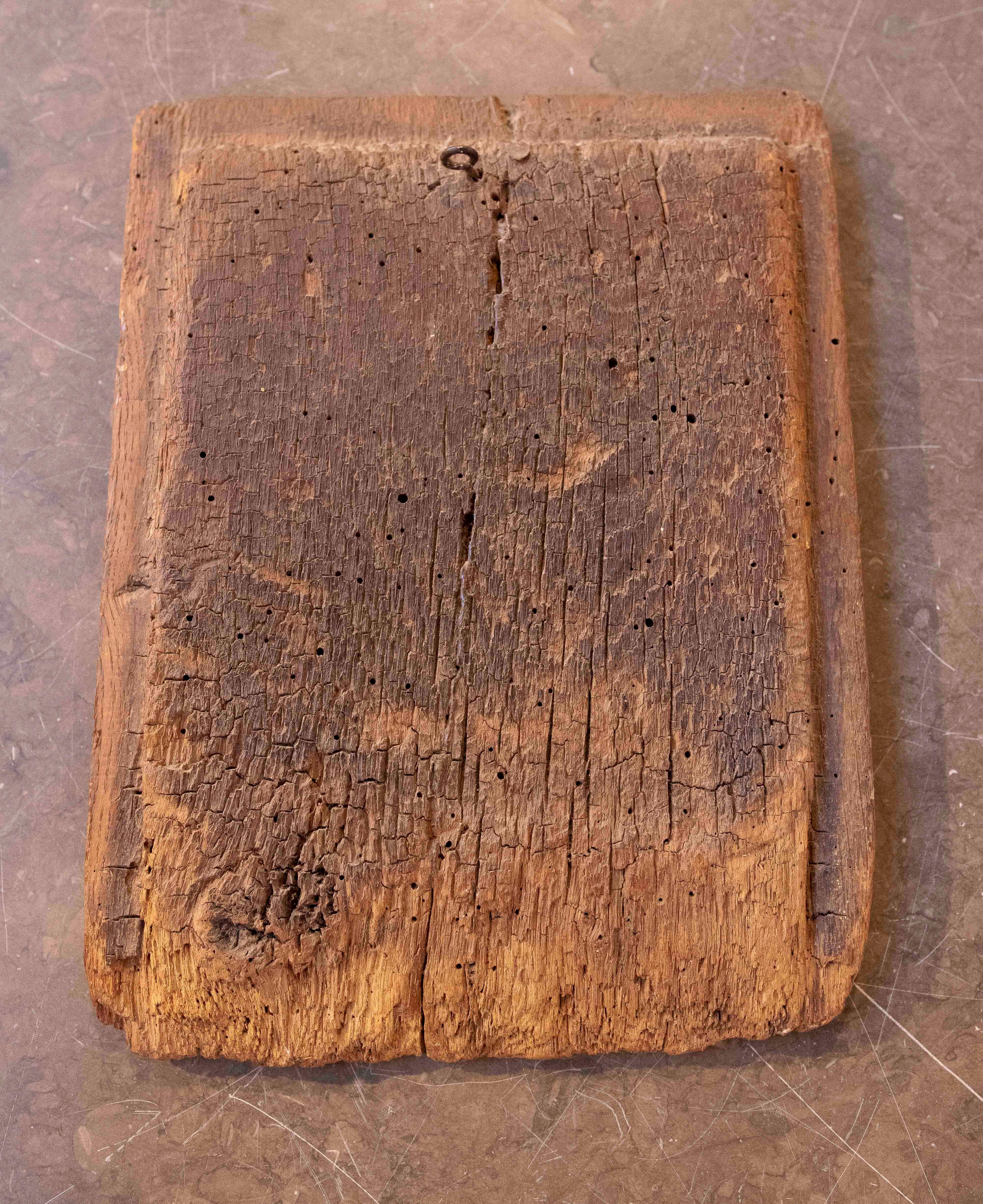 Panneau gothique du 15e siècle en Wood Wood sculpté avec des formes d'arc en vente 3