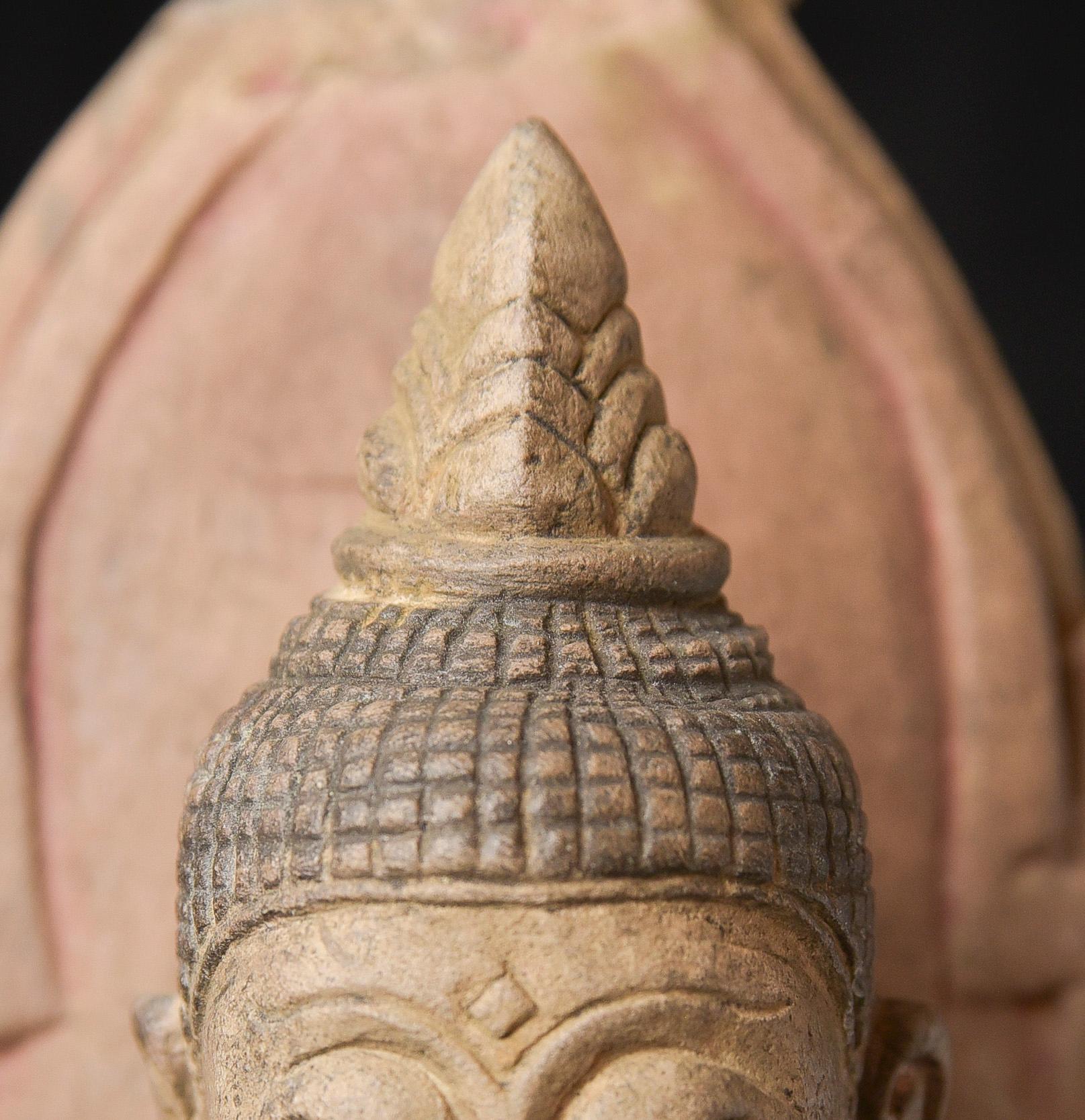 Buda de estuco del norte de Tailandia del siglo XV- buen ejemplo- perfecto estado - 10260 en venta 4
