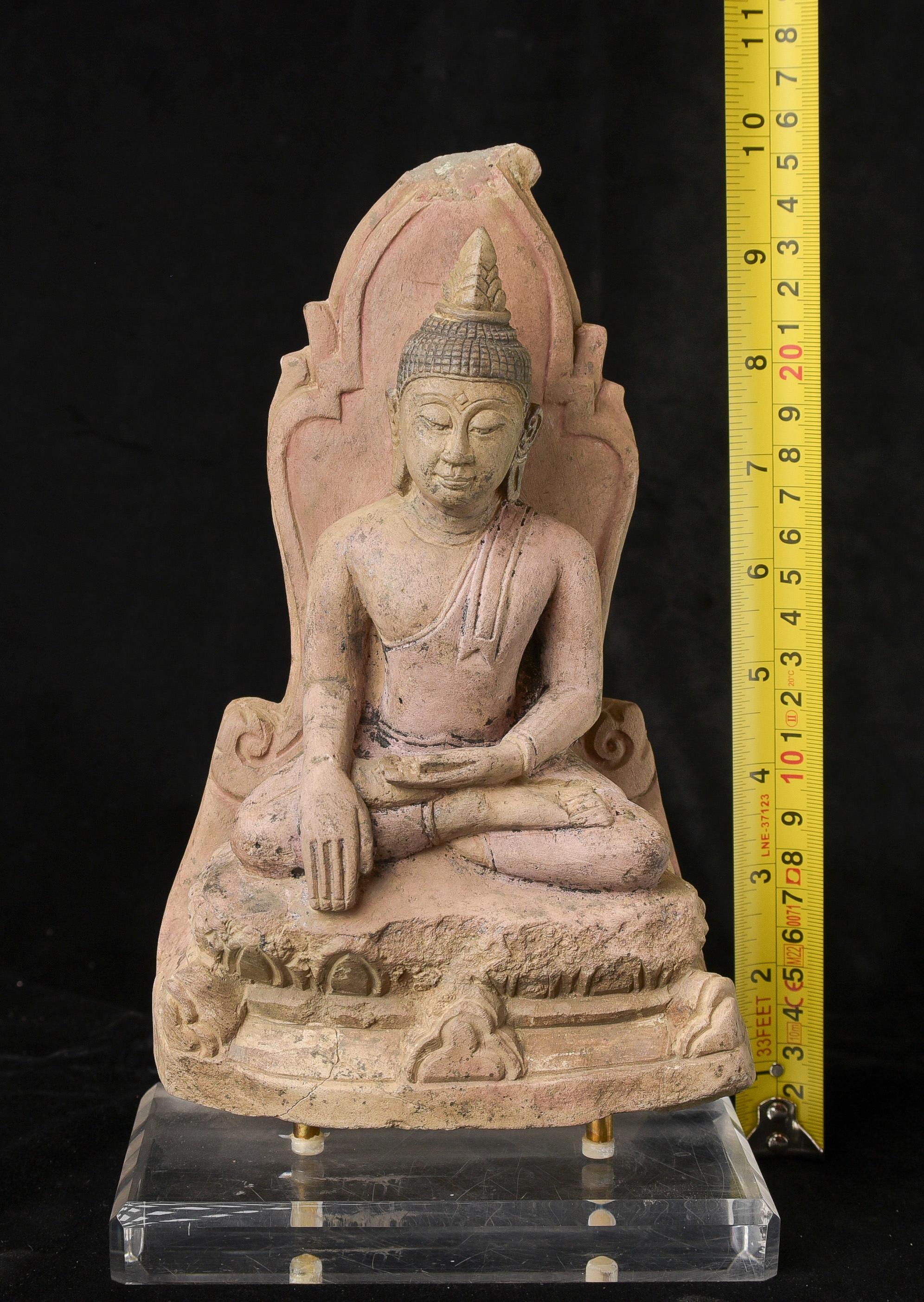 Buda de estuco del norte de Tailandia del siglo XV- buen ejemplo- perfecto estado - 10260 Tailandés en venta