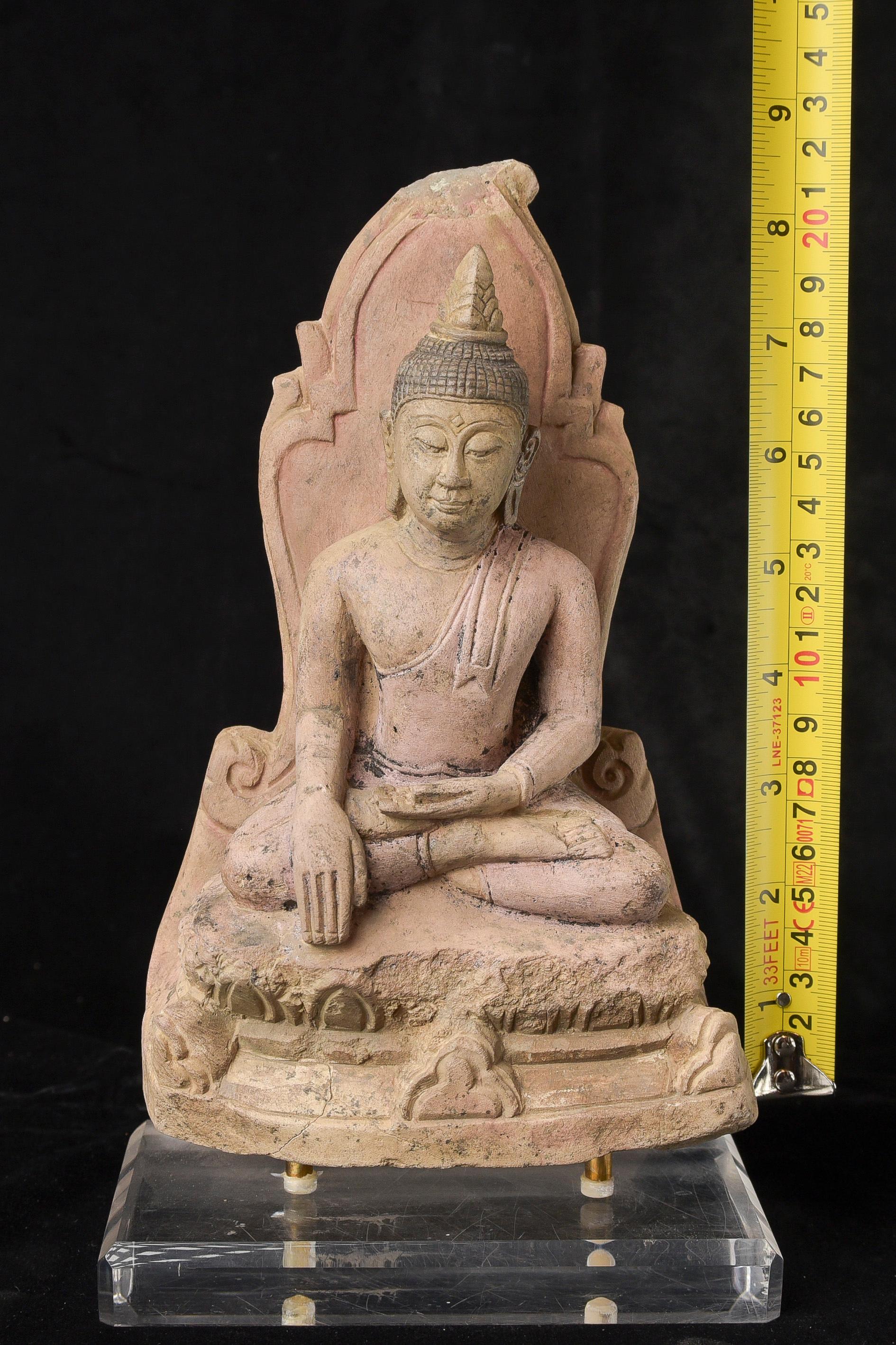 Buda de estuco del norte de Tailandia del siglo XV- buen ejemplo- perfecto estado - 10260 Vaciado en venta