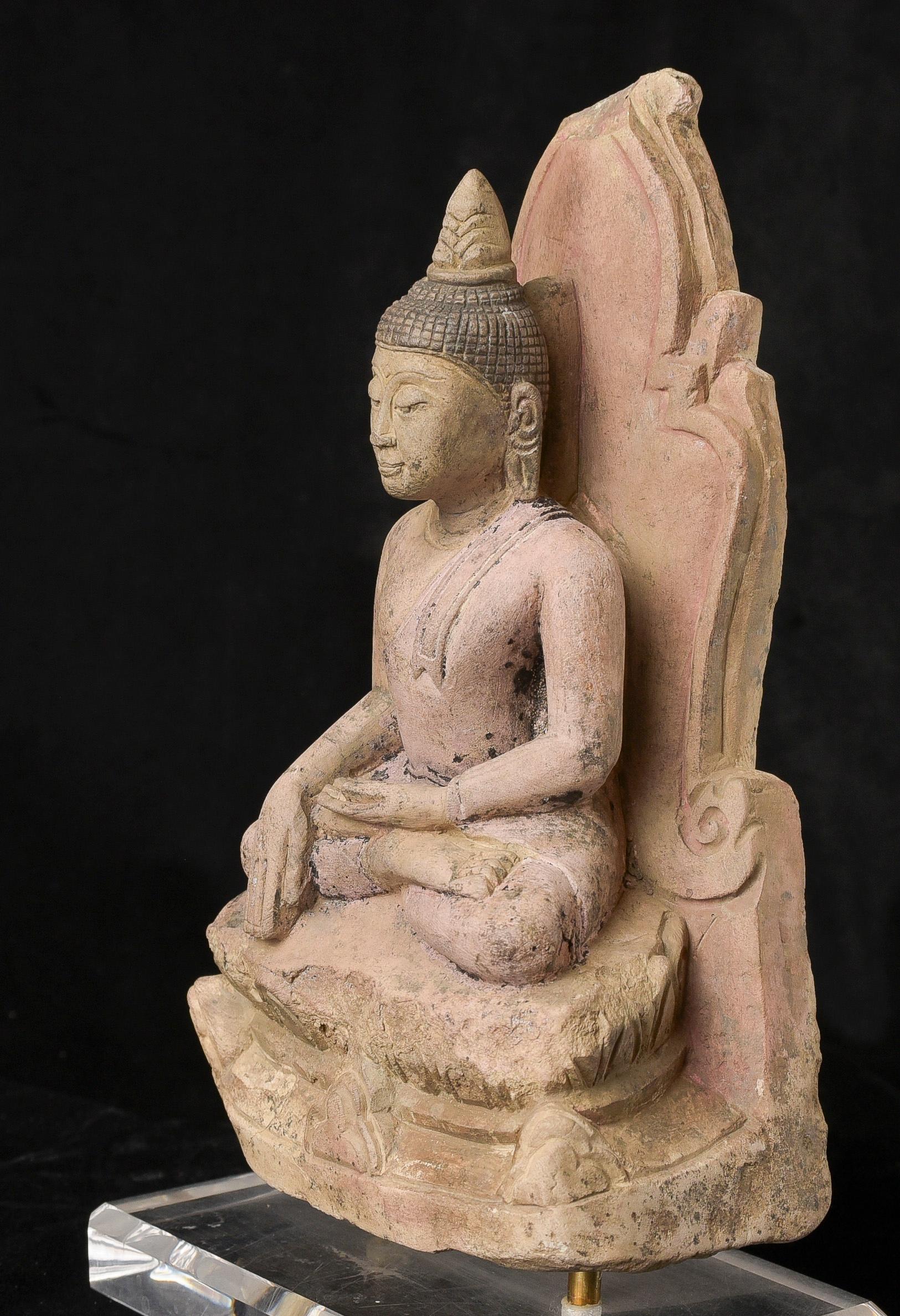 Buda de estuco del norte de Tailandia del siglo XV- buen ejemplo- perfecto estado - 10260 en Bueno estado para la venta en Ukiah, CA