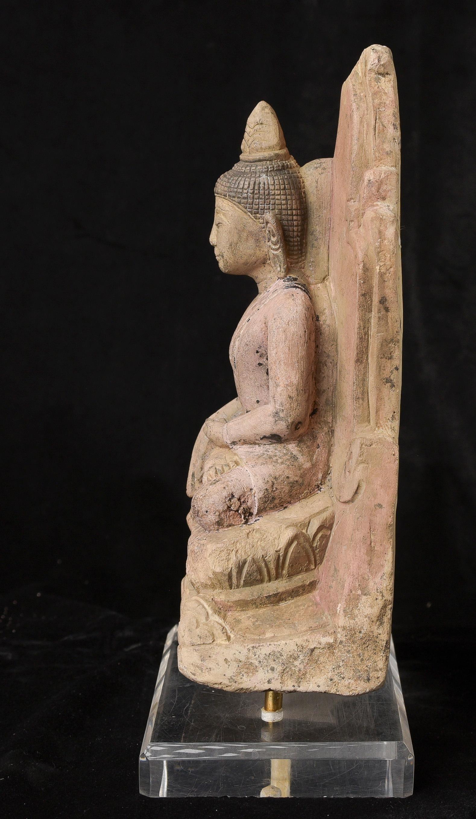 Buda de estuco del norte de Tailandia del siglo XV- buen ejemplo- perfecto estado - 10260 siglo XVIII y antes en venta