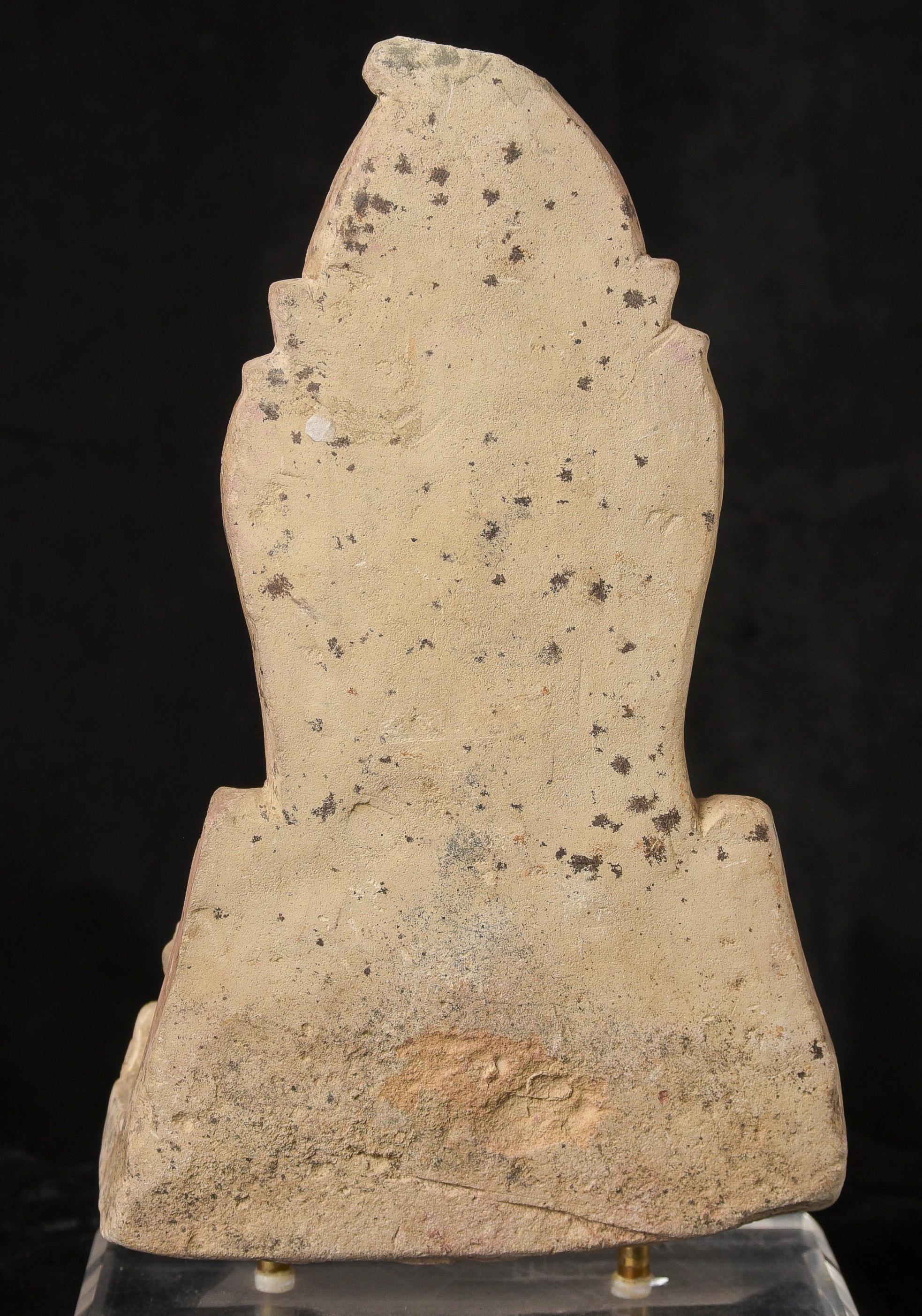 Buda de estuco del norte de Tailandia del siglo XV- buen ejemplo- perfecto estado - 10260 Terracota en venta