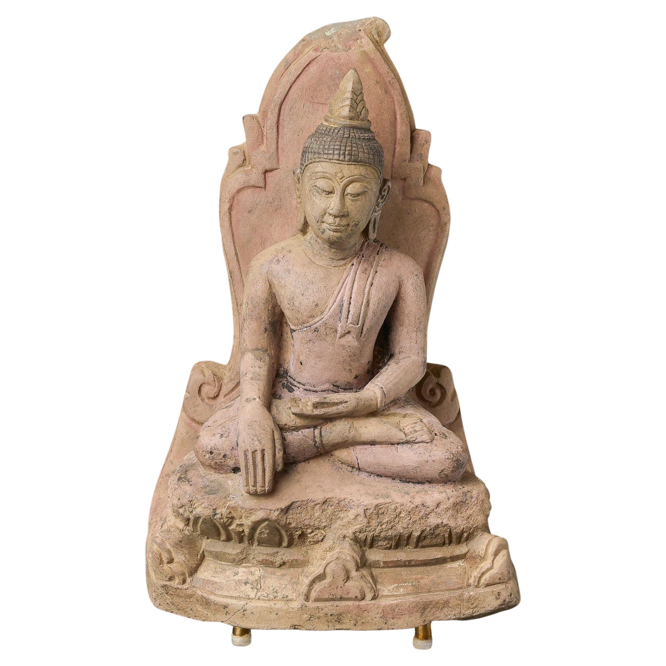 Buda de estuco del norte de Tailandia del siglo XV- buen ejemplo- perfecto estado - 10260 en venta