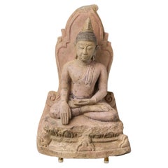 Antique 15thC Northern Thai Stucco Buddha- fine example- perfect condition - 10260