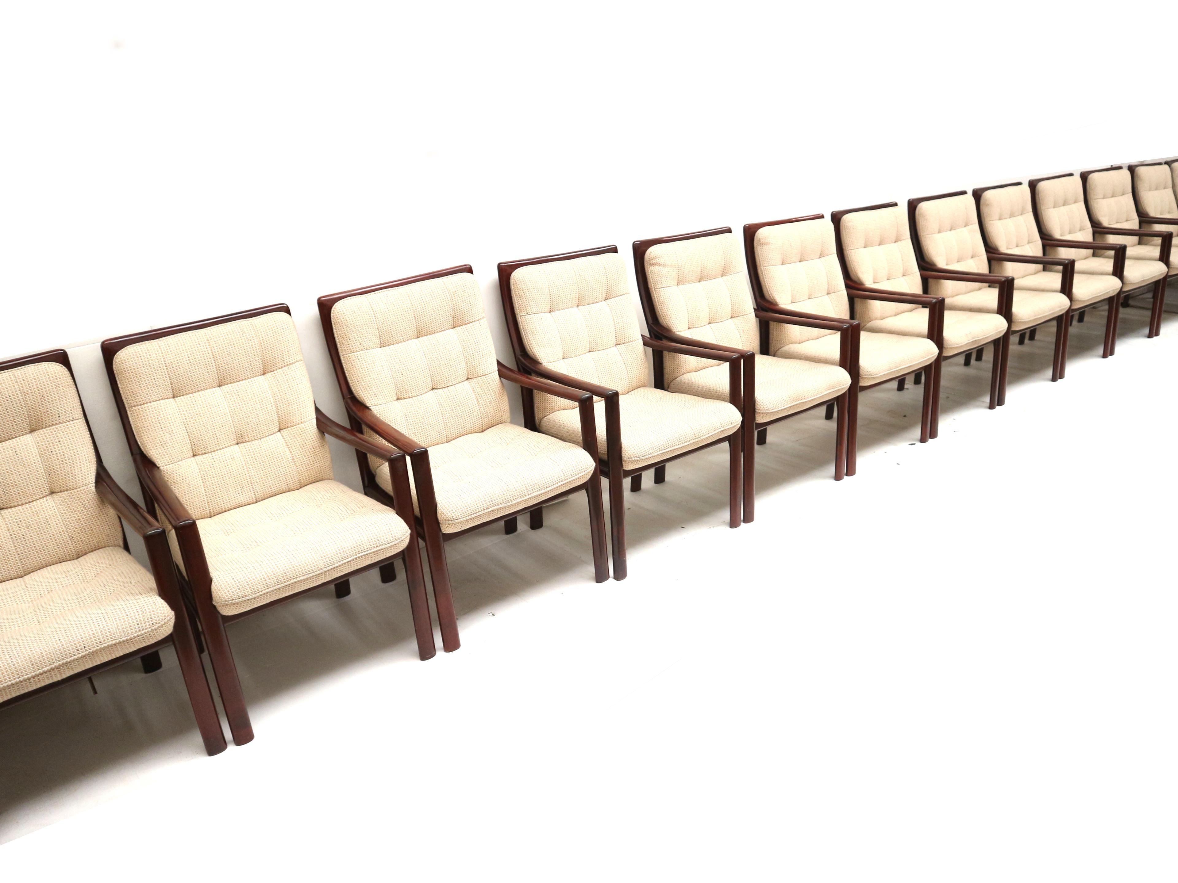 Wood 15x Vintage armchair from Lübke made in the 1970s For Sale