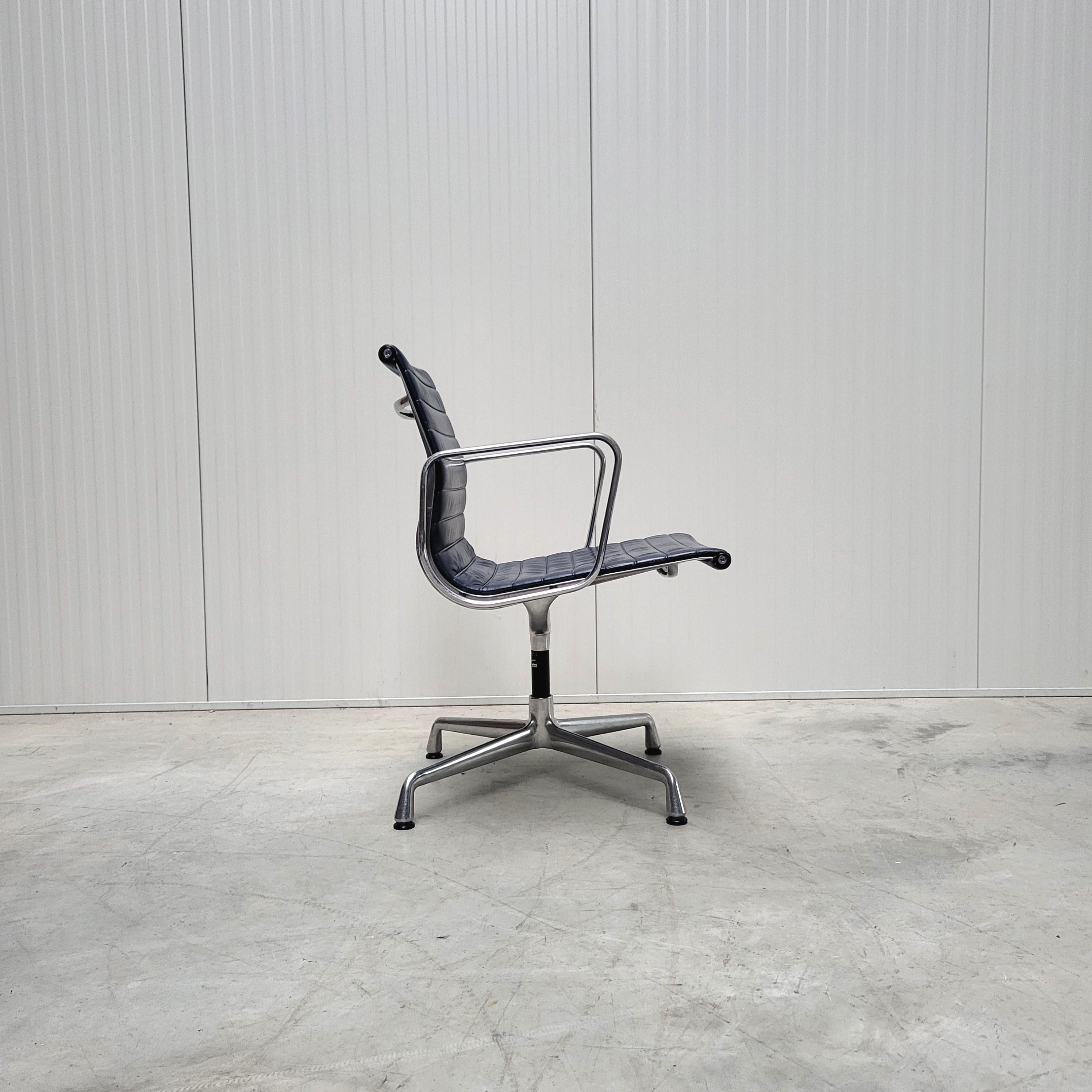 Late 20th Century 15x Vitra EA107 Office Chair by Charles Eames Blue Leather