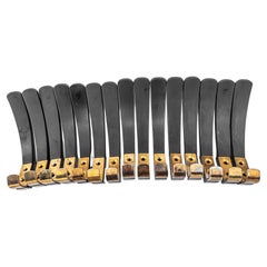 15x Wall Hooks 'Bakelite and Brass', Vienna, circa 1950s