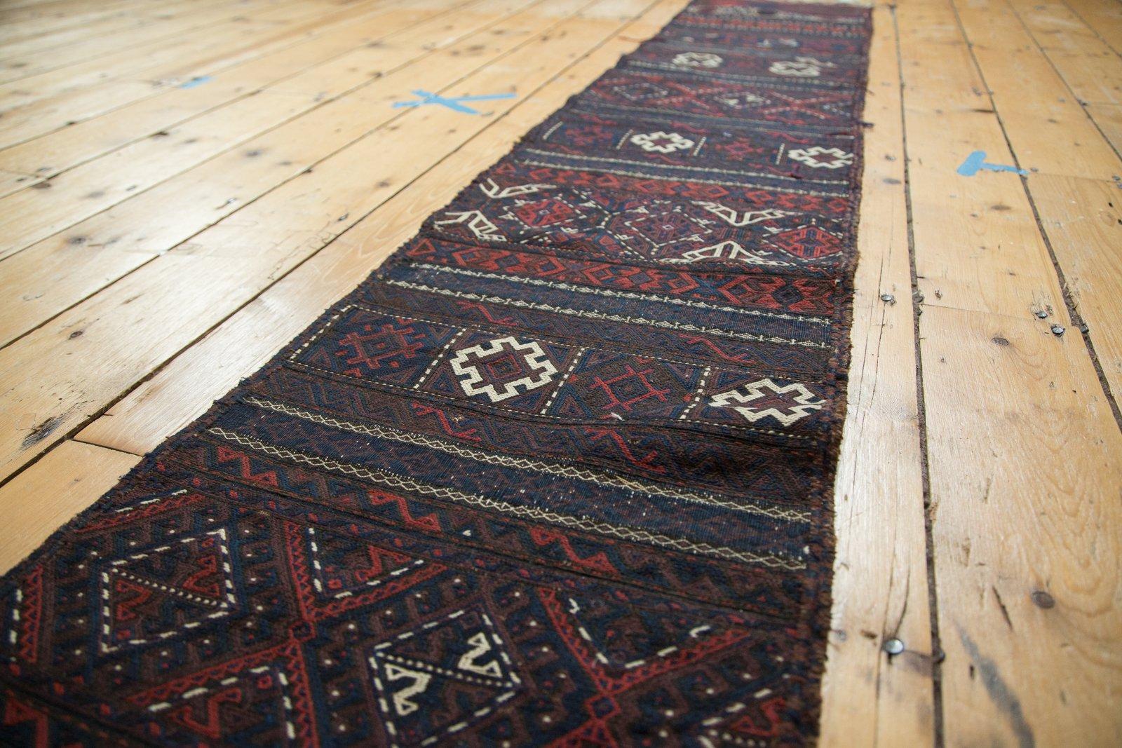 Kilim Antique Belouch Soumac Rug Runner For Sale