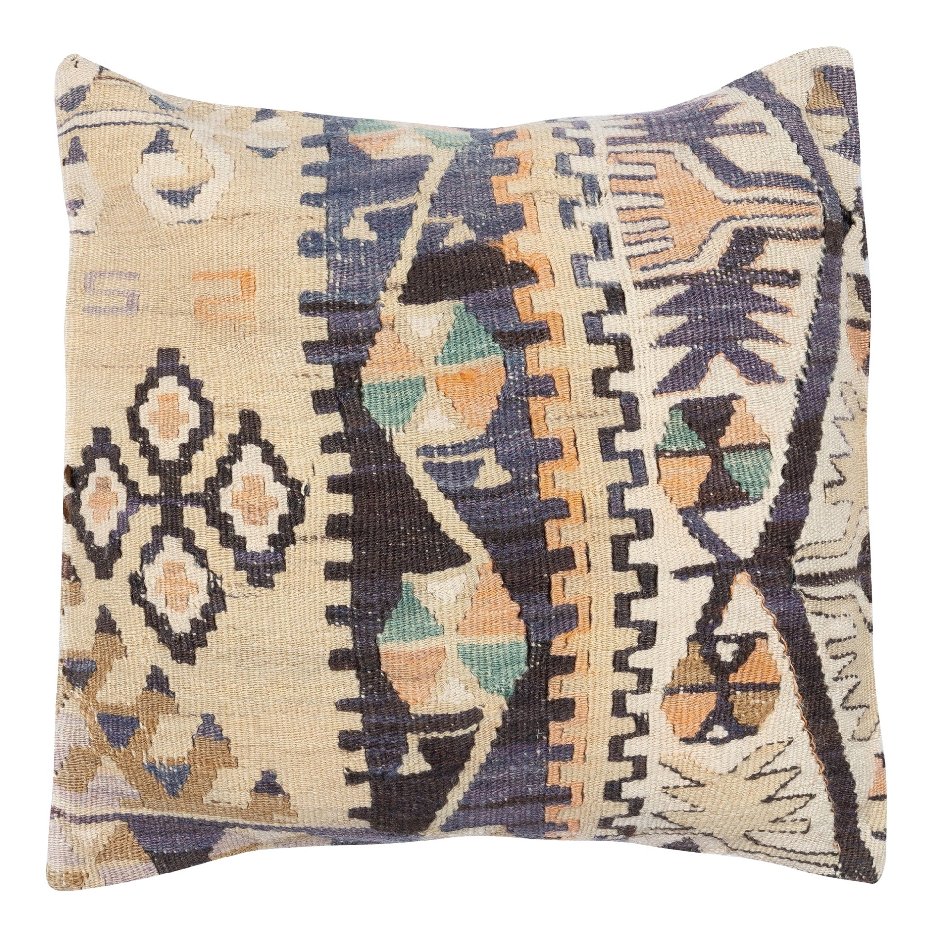 15 "x15" Housse de coussin Kilim tissée à la main. Coussin d
appoint By Vintage. Oreiller en laine