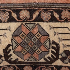 15"x24" Rustic Handmade Wool Cushion Cover. Vintage Turkish Rug Lumbar Pillow