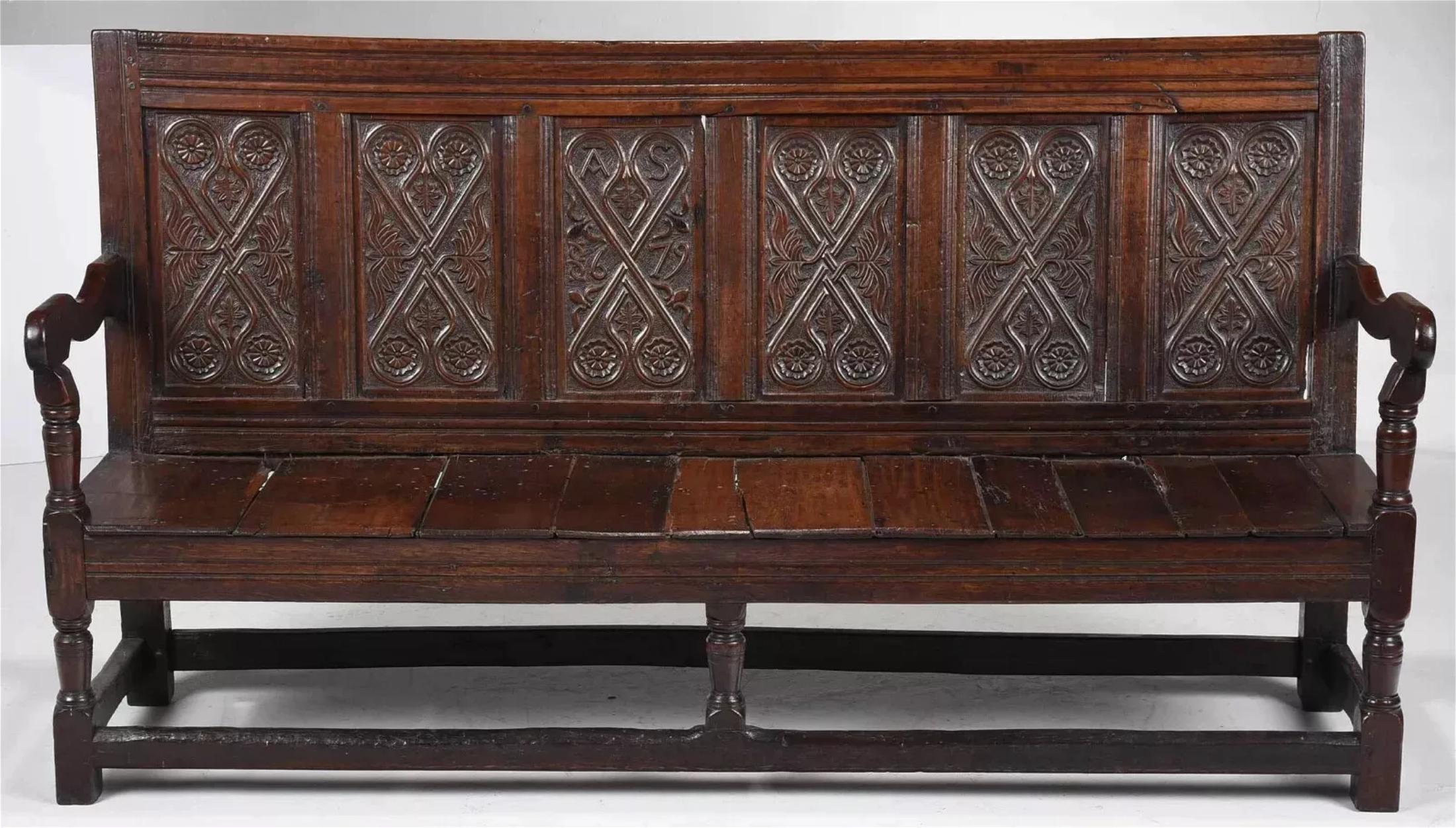 Encantadora antigüedad de 16/1700  ¡¡¡Asiento de Roble Tallado Inglés Temprano, Roseta, Hoja, Banco!!!

Banco Antiguo, Antiguo Asiento Inglés de Roble Tallado, Roseta, Hoja,  Siglo XVII / XVIII ¡¡¡Siglos XVII / XVII!!!

Este banco antiguo es un