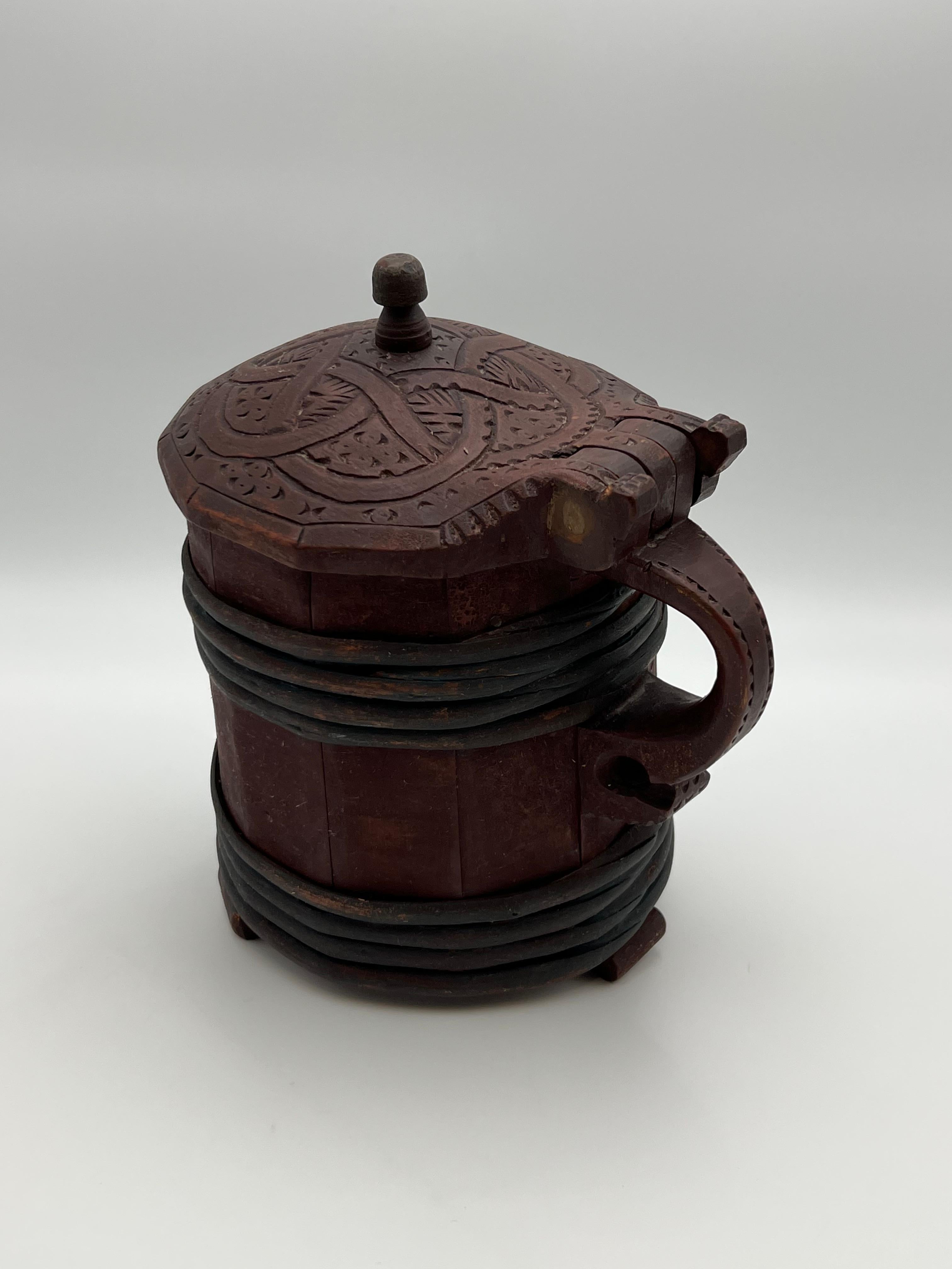 Tankard norvégienne / islandaise de style baroque / 