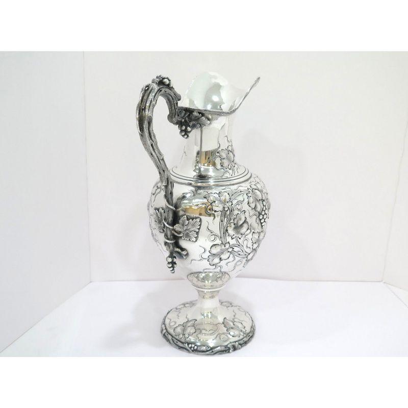Sterling Silver William Kendrick Antique Grapevine-Decorated Ewer 1