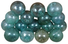 16 Antique Japanese Hand Blown Glass Fishing Floats Nautical Buoy Marker