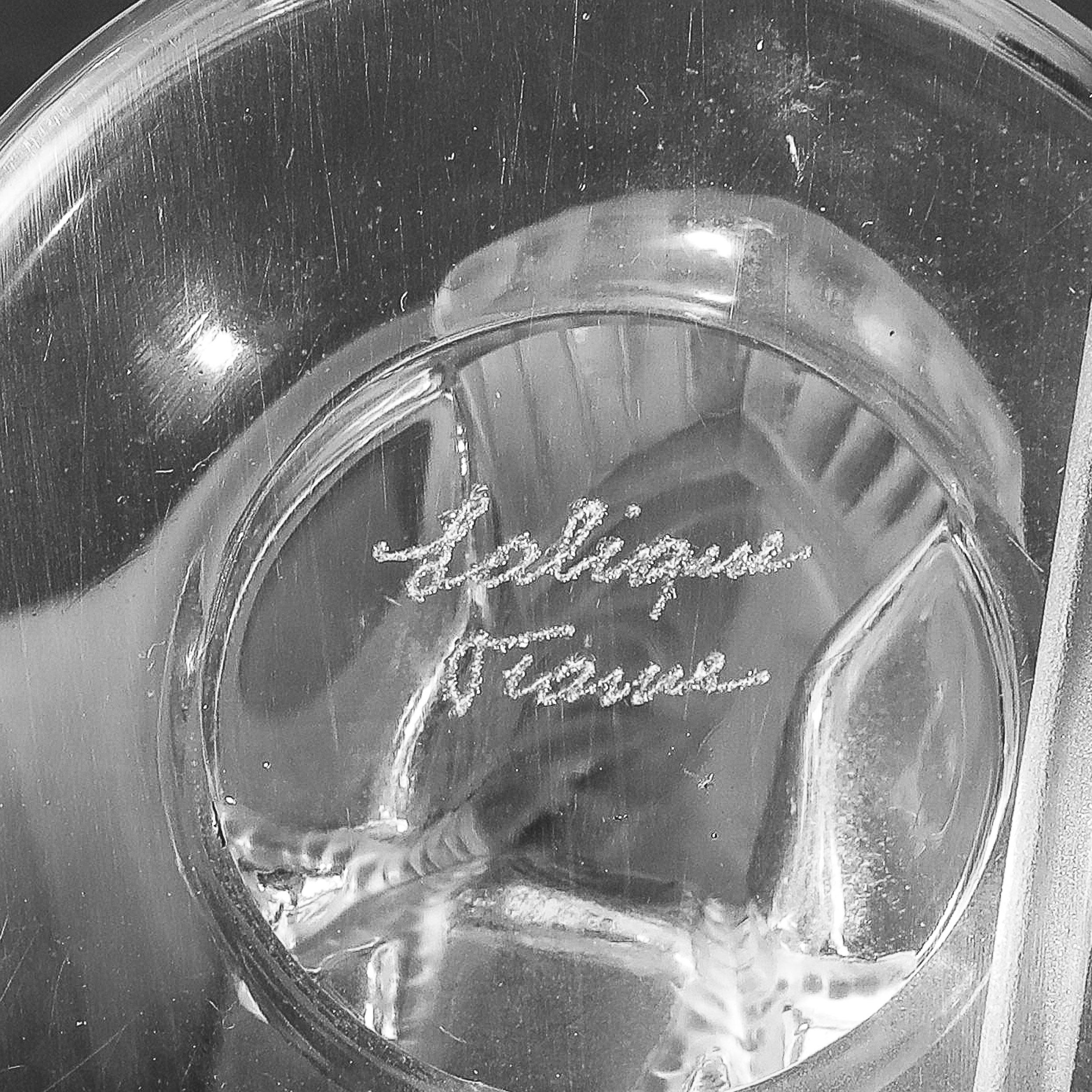 16 Porte-cartes en verre dépoli Art Déco Sculptural Fauna Signé Lalique en vente 5