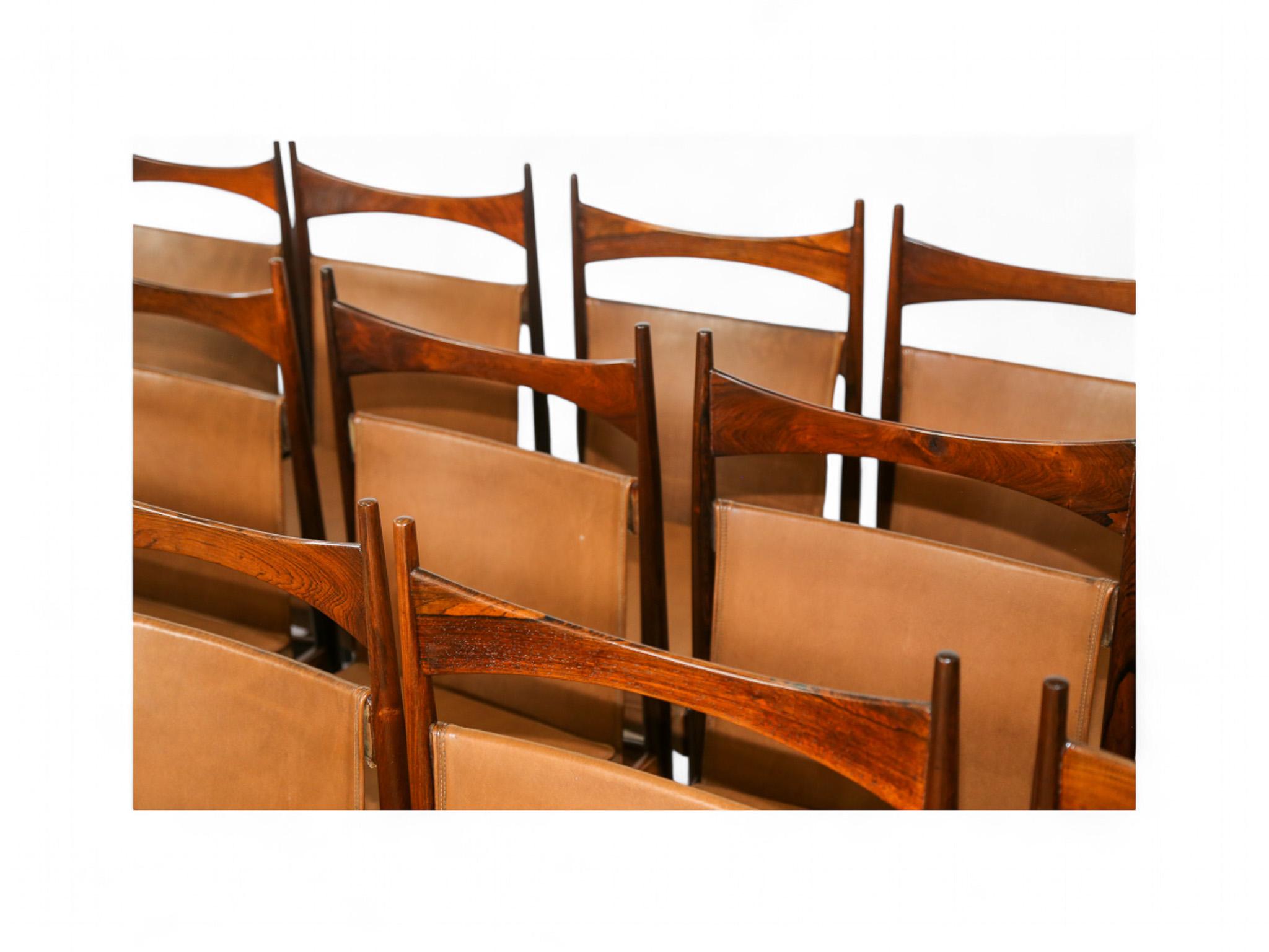 16 Brazilian Modern “Cantu Alta” Dining Chairs by Sergio Rodrigues, 1960s For Sale 4