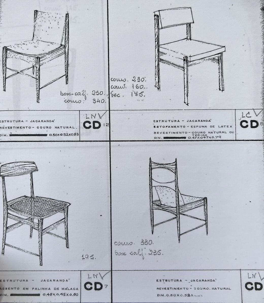 16 Brazilian Modern “Cantu Alta” Dining Chairs by Sergio Rodrigues, 1960s For Sale 12