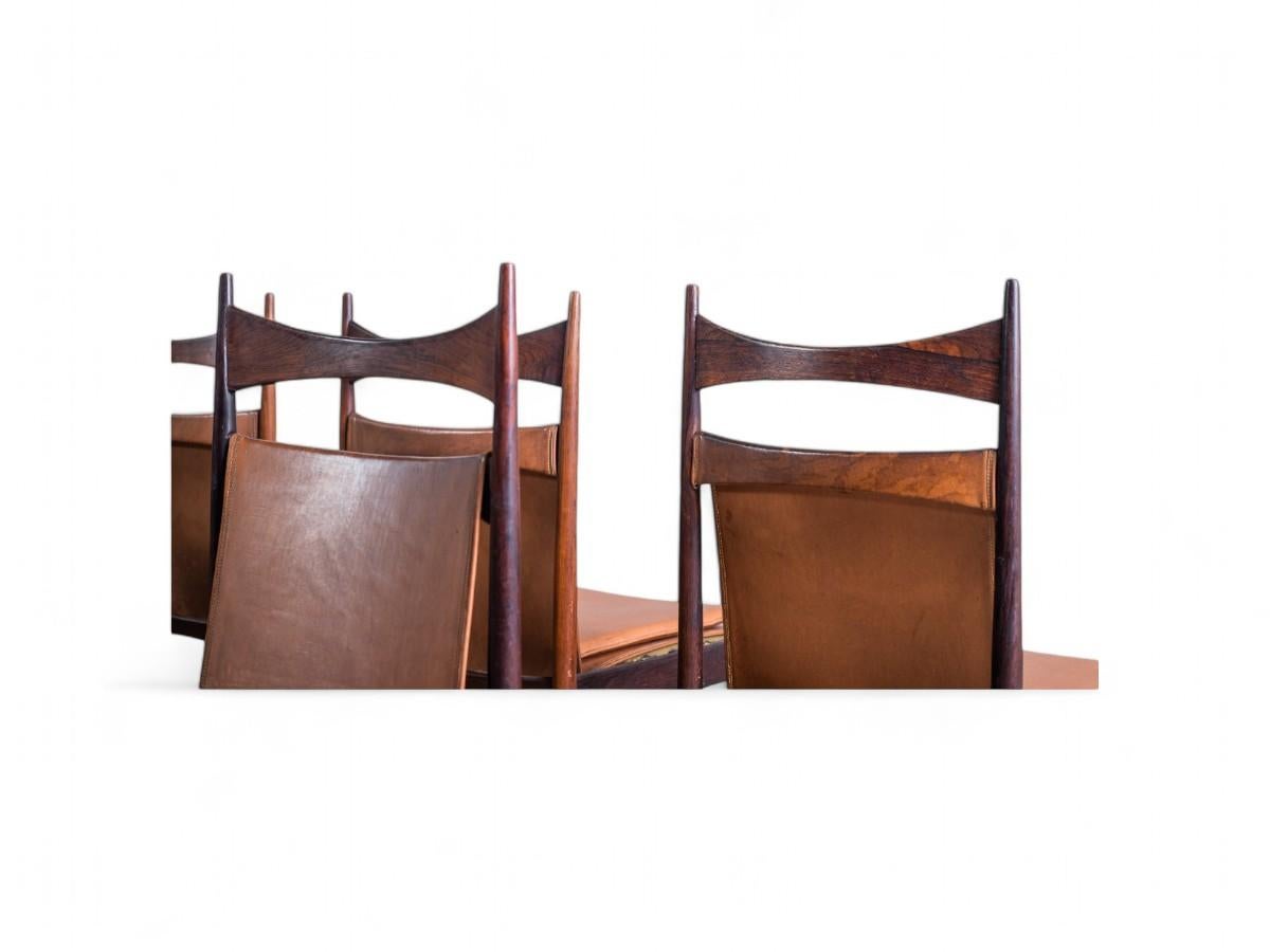 Woodwork 16 Brazilian Modern “Cantu Alta” Dining Chairs by Sergio Rodrigues, 1960s For Sale