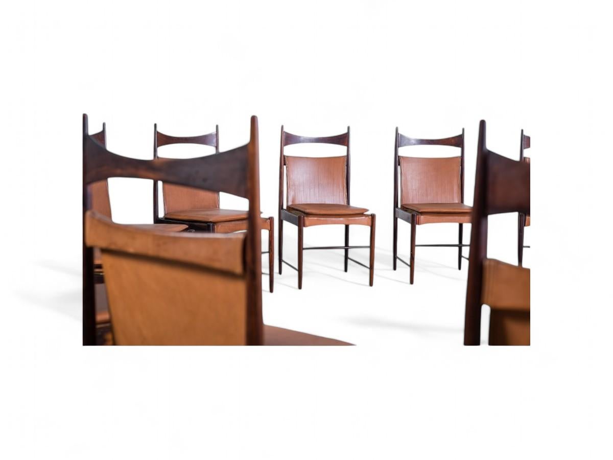 20th Century 16 Brazilian Modern “Cantu Alta” Dining Chairs by Sergio Rodrigues, 1960s For Sale