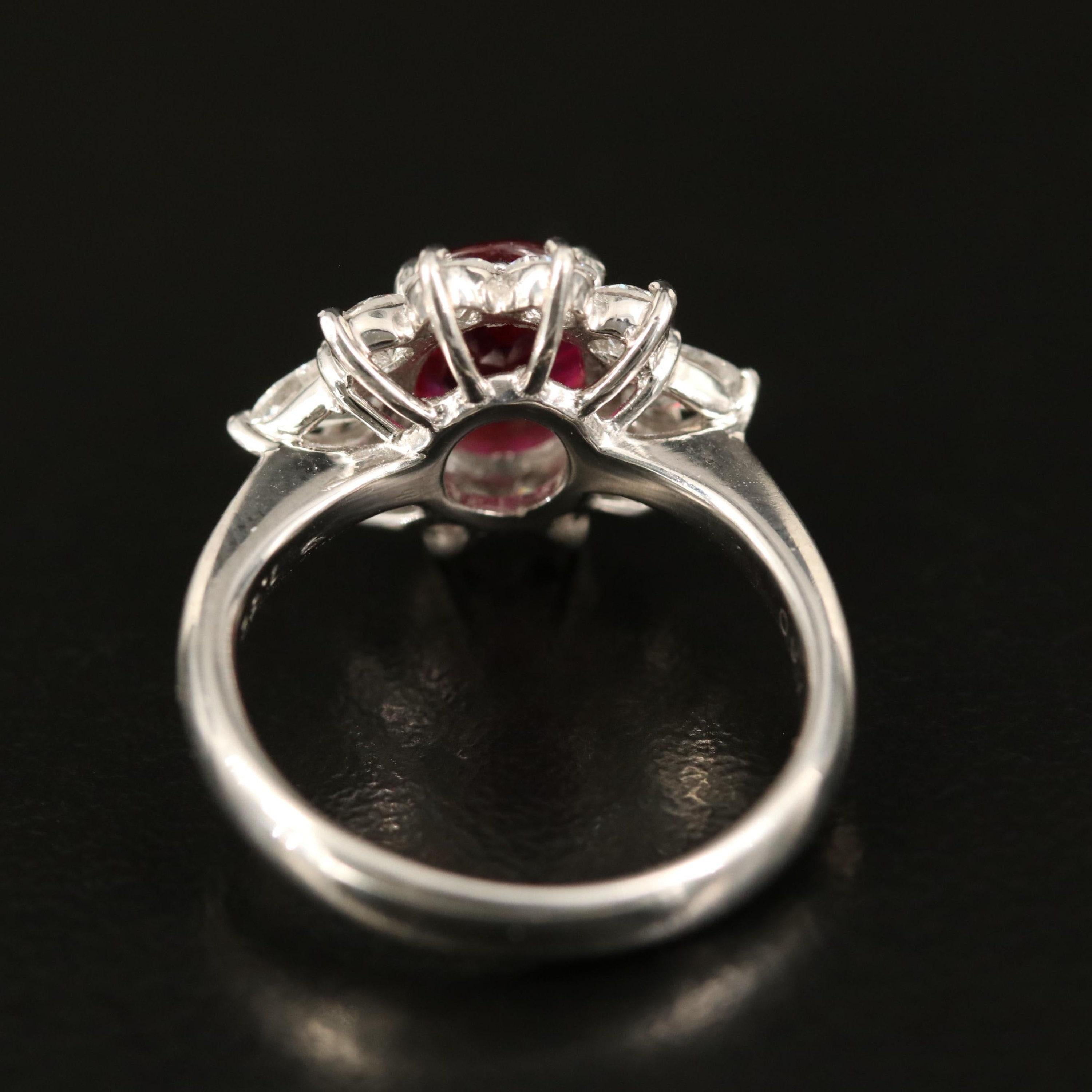 For Sale:  1.6 Carat Antique Floral Ruby Diamond Engagement Ring Gold Ruby Wedding Ring 2