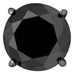 1,6 Karat schwarzer Diamant Einstecker schwarzer Rhodium-Ohrstecker für Männer in 14 K Gold