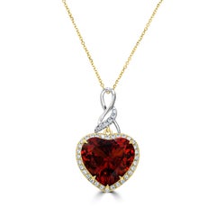 16 Carat Citrine and Diamond Pendant