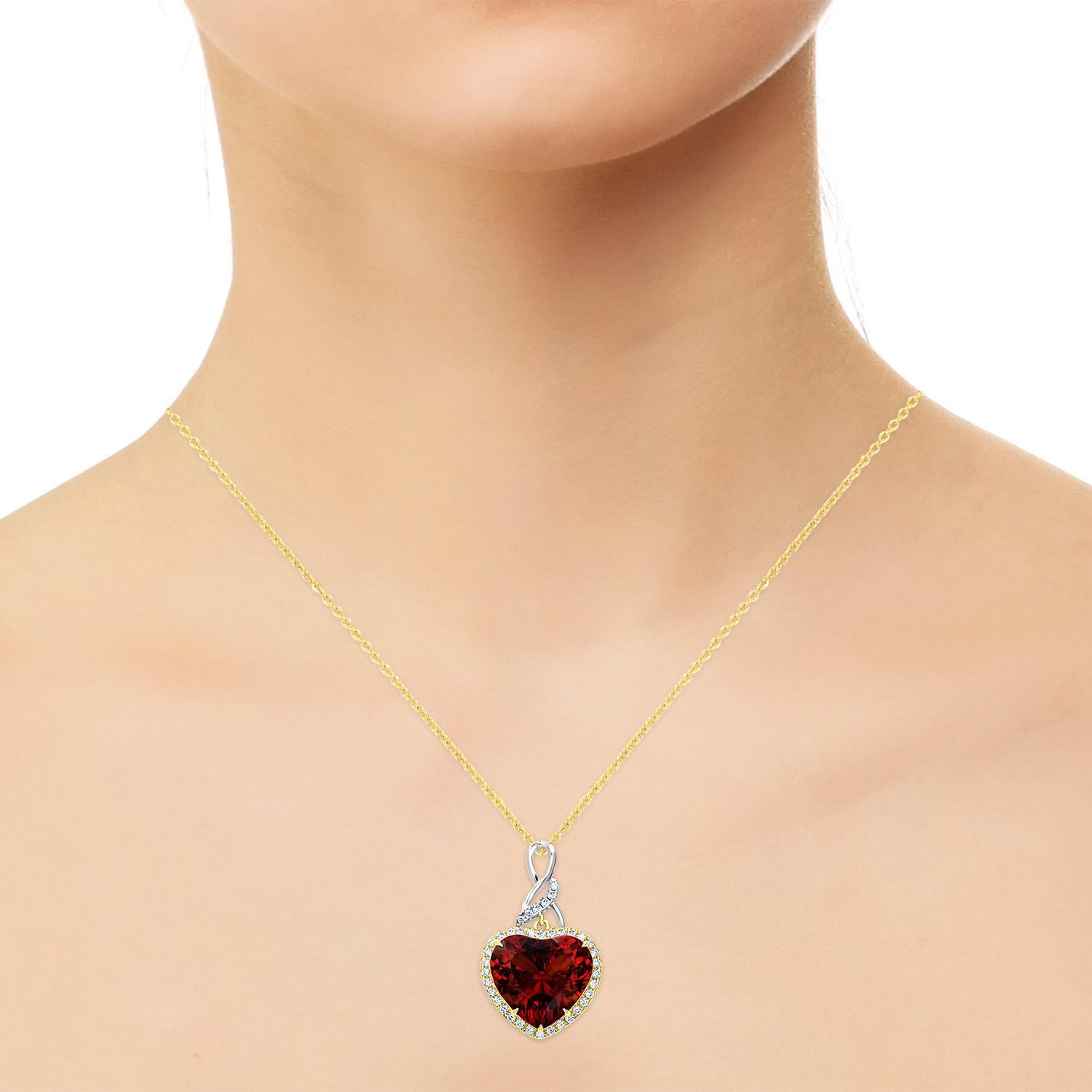 Pendentif en citrine et diamants de 16 carats Neuf - En vente à New York, NY