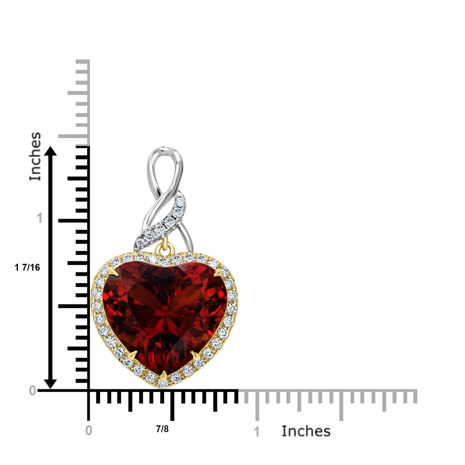 Pendentif en citrine et diamants de 16 carats Pour femmes en vente