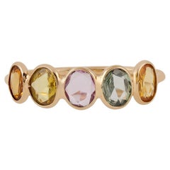 1.6 Carat Clear Multi Sapphire Band in 18k Gold