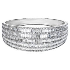 16 Carat Combine Mix Shape Diamond Bangle Bracelet Certified