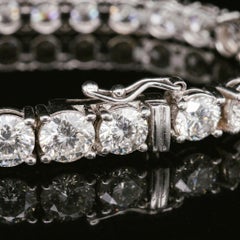Bracciale tennis in oro bianco 18 carati con diamanti da 16 carati