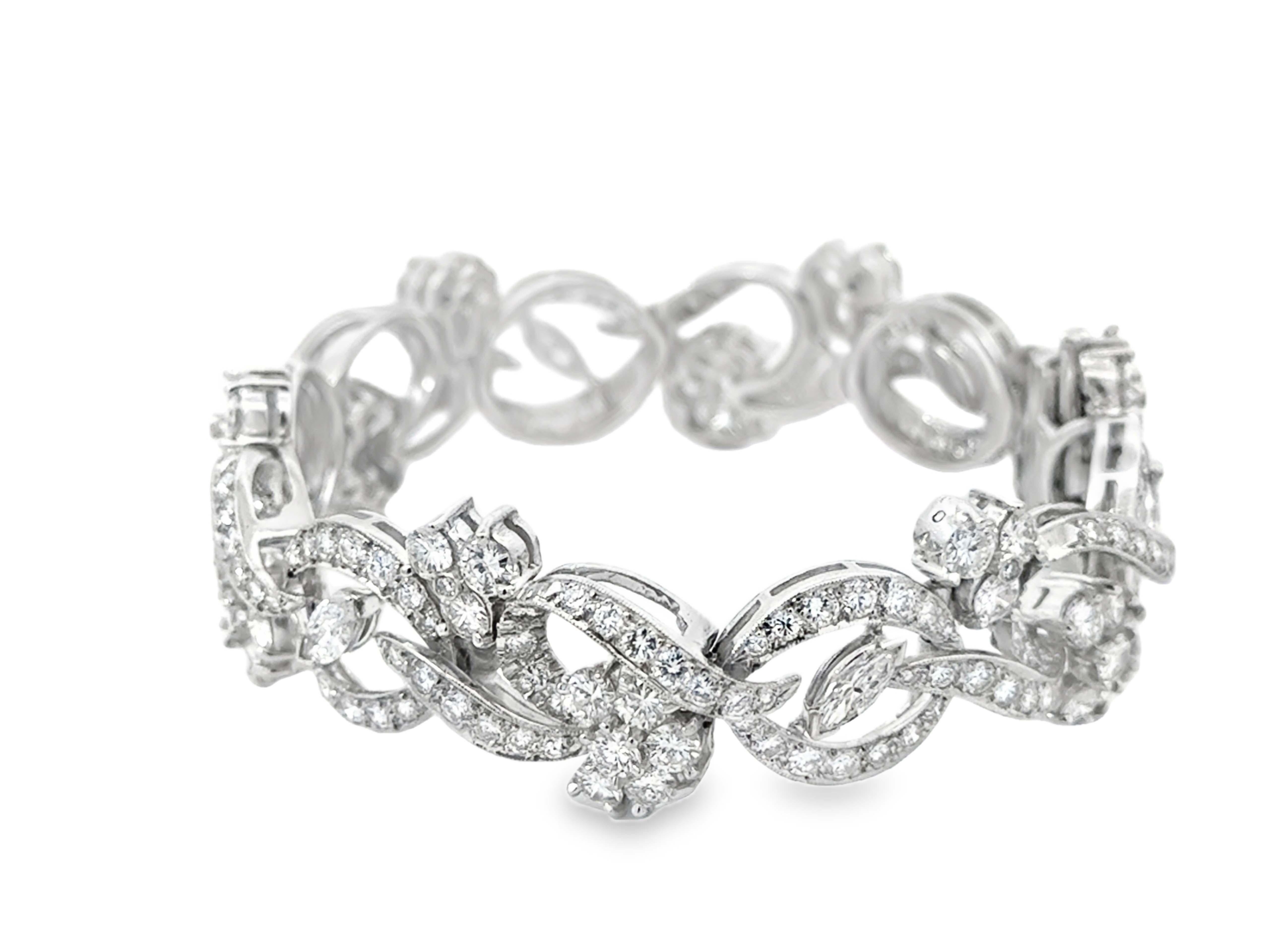 Pulsera de diamantes 16 quilates Platino en venta 5