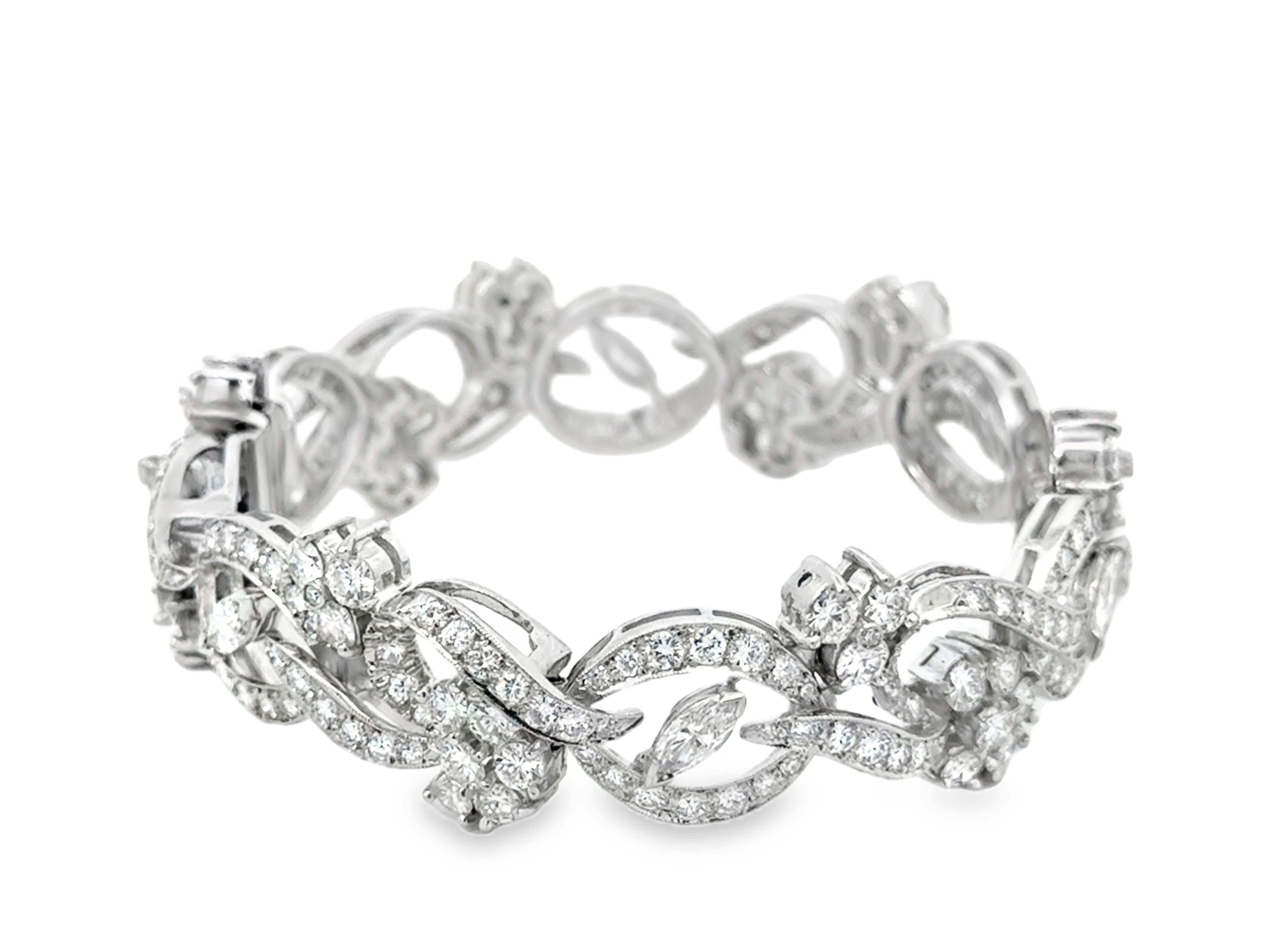 Pulsera de diamantes 16 quilates Platino en Excelente estado para la venta en Honolulu, HI