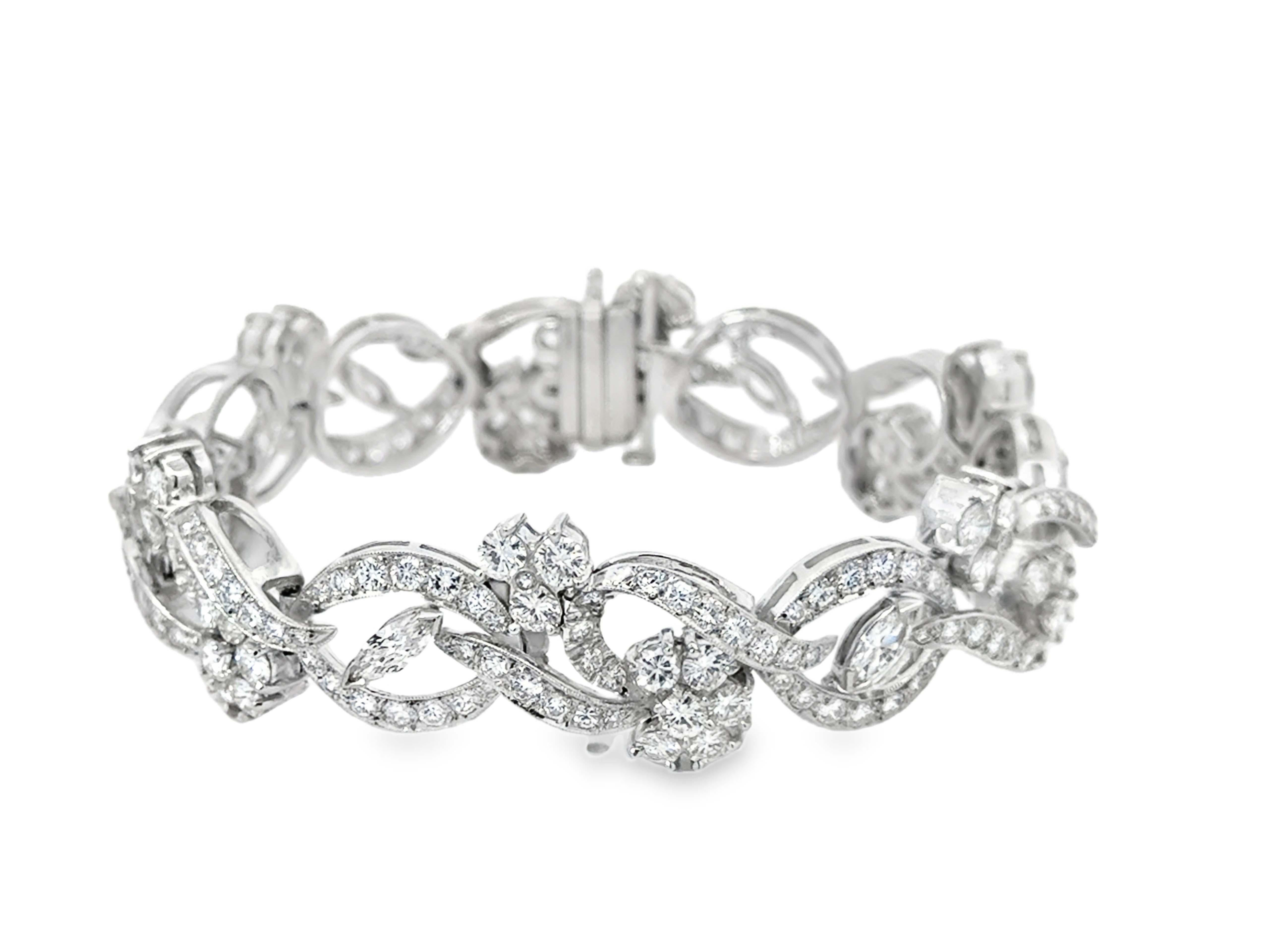 Femenino o masculino Pulsera de diamantes 16 quilates Platino en venta