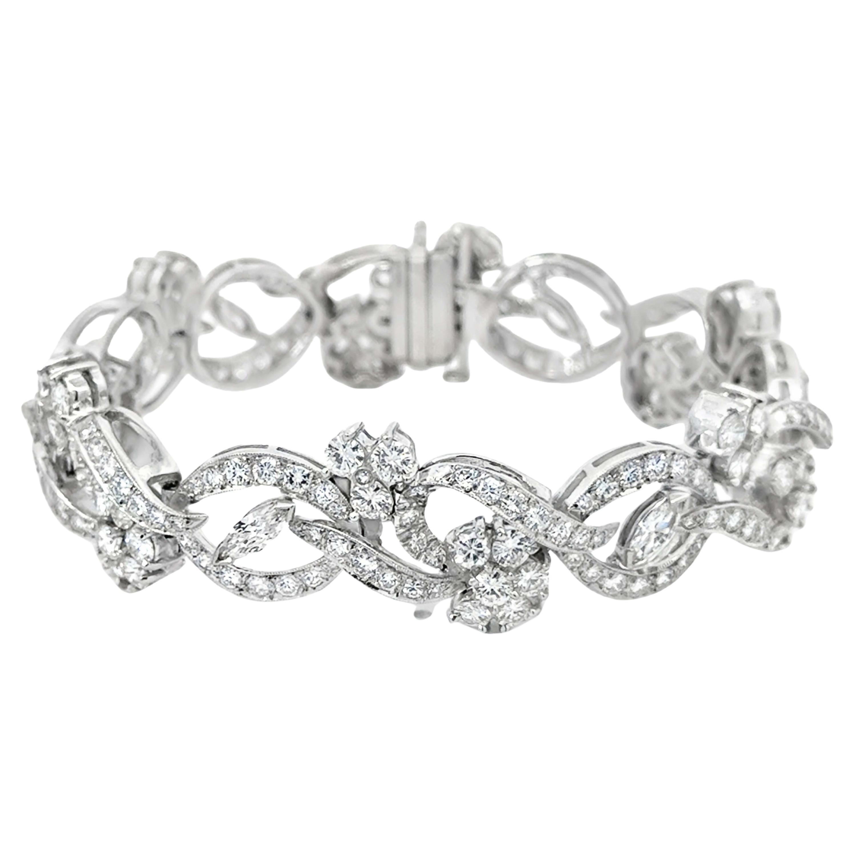 Pulsera de diamantes 16 quilates Platino en venta