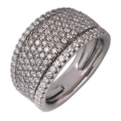 1.6 Carat Diamond Pavé White Gold Two Piece Interchangeable Ring