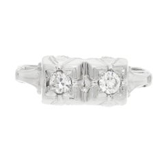 .16 Carat Diamond White Gold Art Deco Engagement Ring