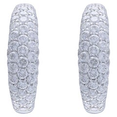 1.6 Carat Diamonds in 14K White Gold Hoops and Huggies Earrings