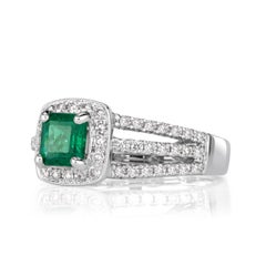 1.6 Carat Emerald-cut Statement 14K White Gold Elegant Sparkle Signature