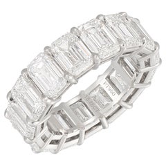 16 Carat Emerald Eternity Band 14K White Gold Collector’s Grade Grandeur