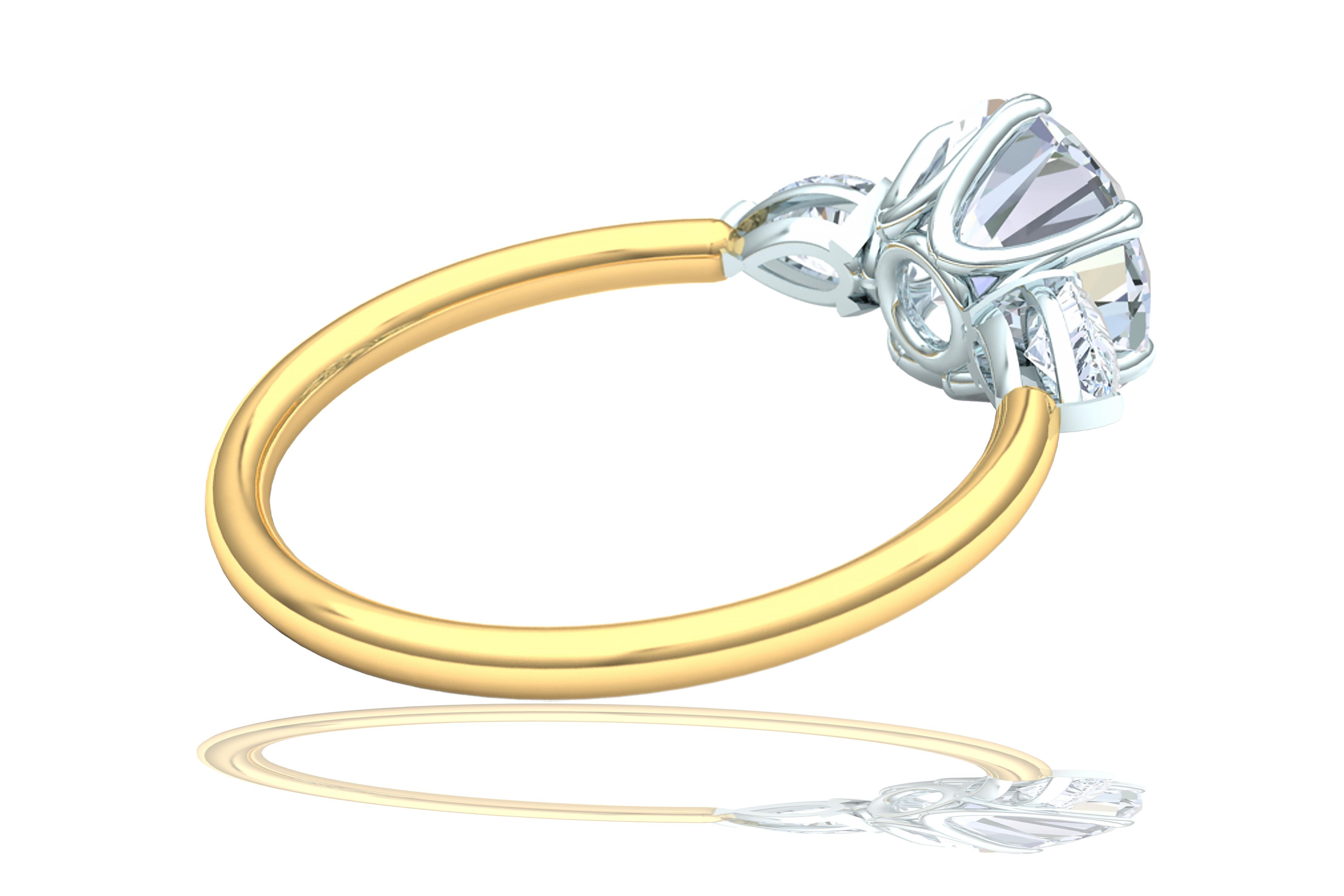 1.6 carat diamond engagement ring