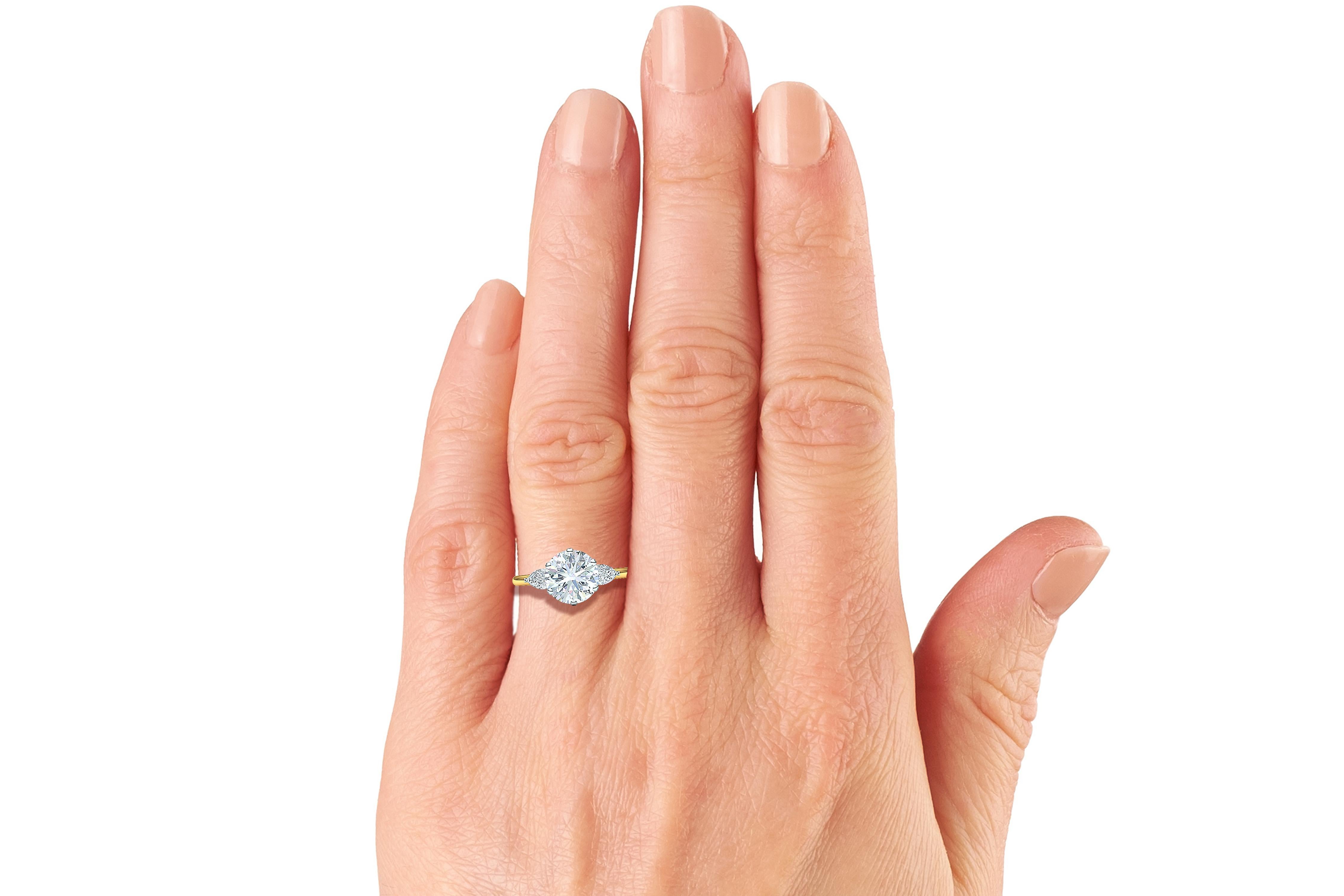 Round Cut 1.6 Carat GIA Certified G VVS2 Engagement Ring