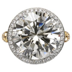 16 Carat Halo Diamond Engagement Ring GIA Certified K SI1