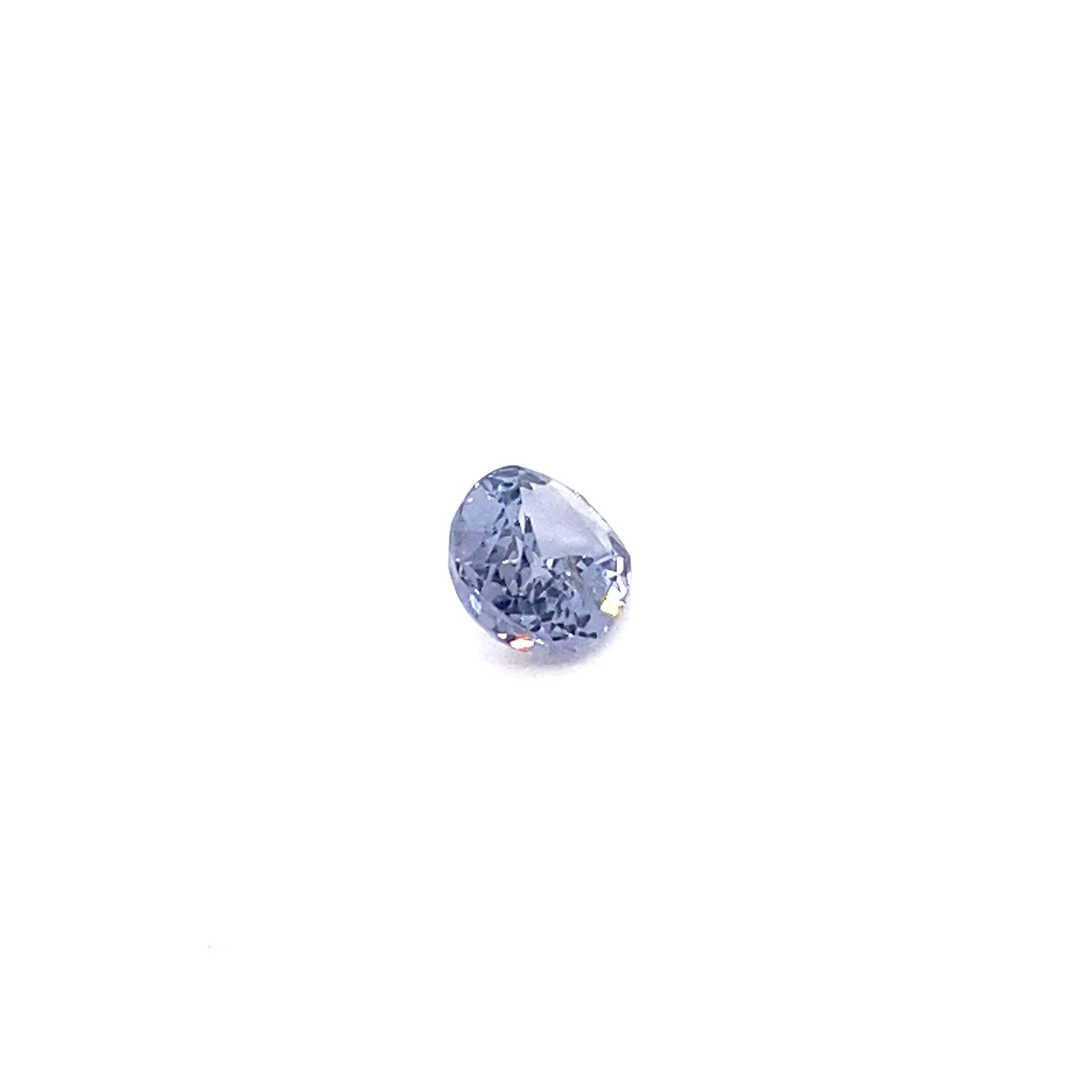 1,6 Karat Ovale Form Natürlicher Violetter Spinell Loser Edelstein im Angebot 7