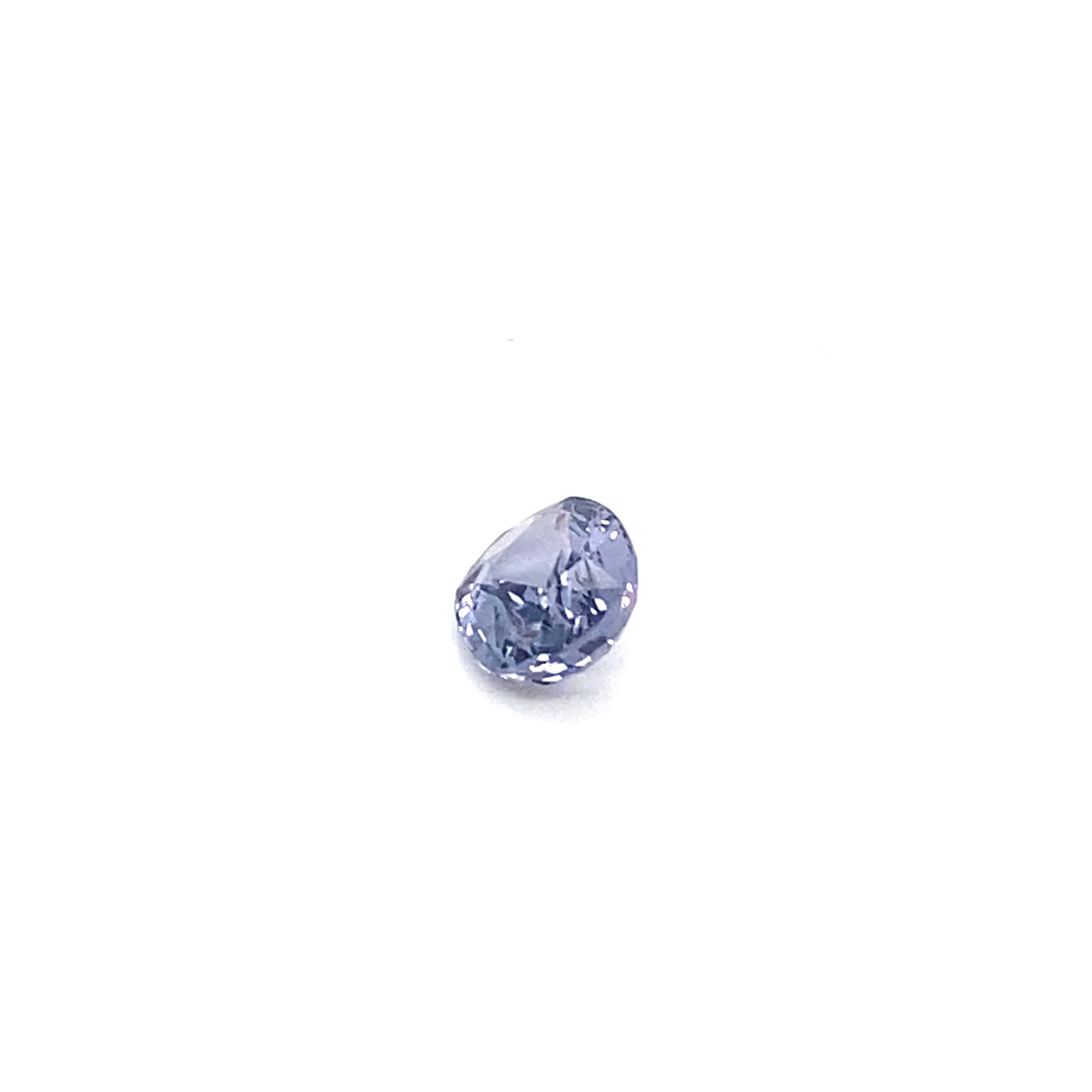 Women's or Men's 1.6 Carat Oval Shape Natural Violet Spinel Loose Gemstone For Sale
